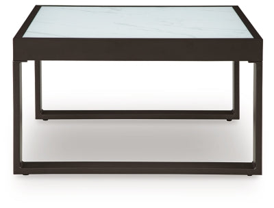 Ashley Beachloft Black Gray Outdoor Coffee Table