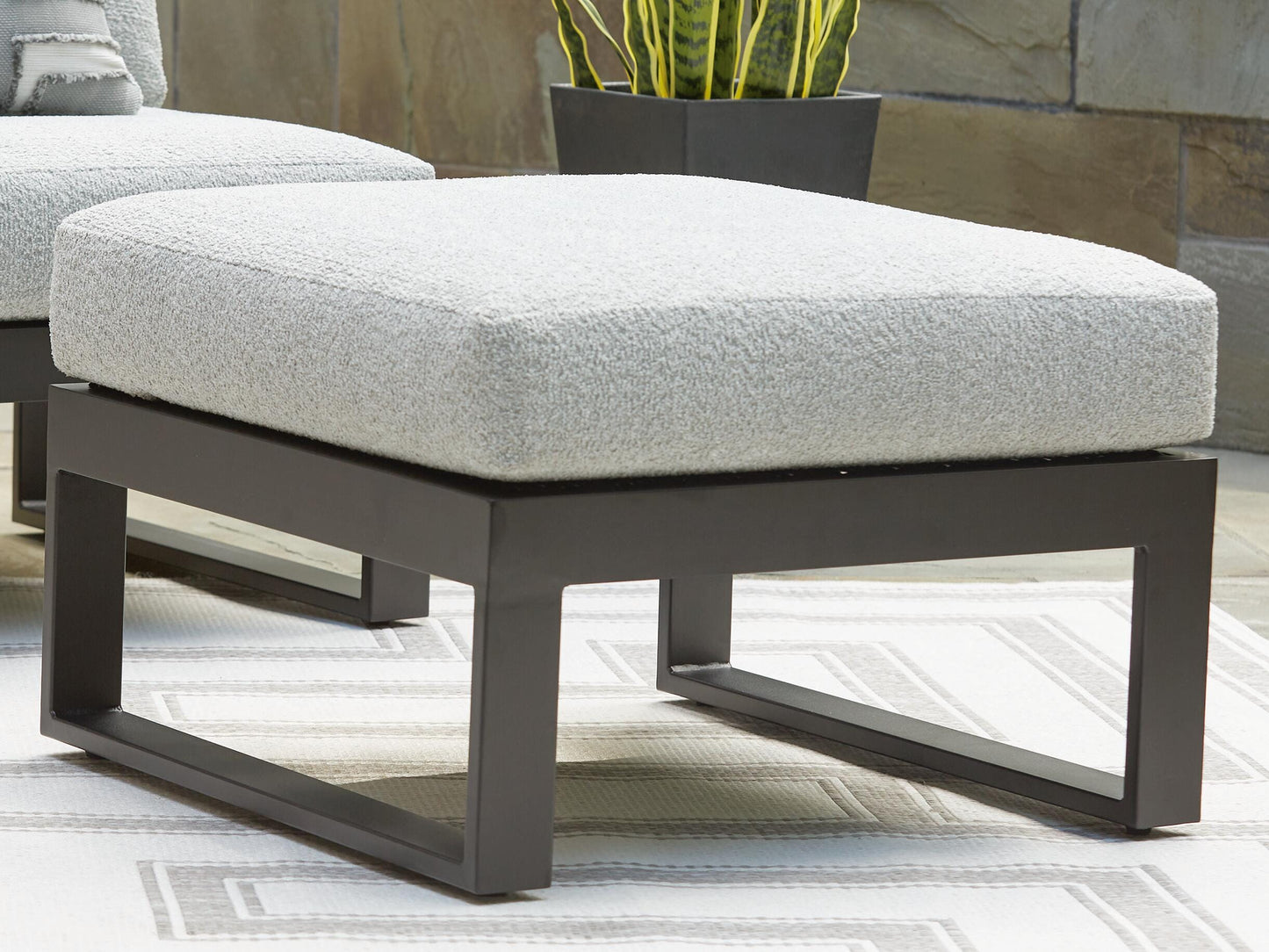 Ashley Beachloft Black Gray 4-Piece Outdoor Sectional