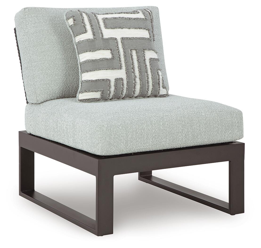 Ashley Beachloft Black Gray 4-Piece Outdoor Sectional