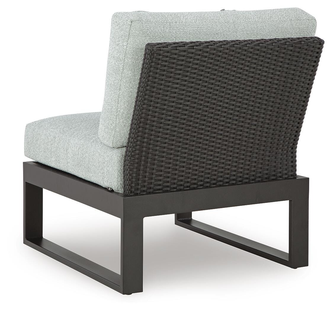 Ashley Beachloft Black Gray 5-Piece Outdoor Sectional