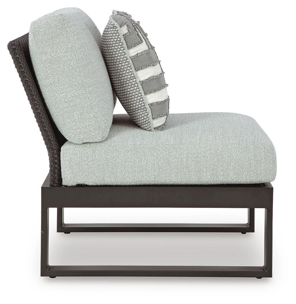 Ashley Beachloft Black Gray 4-Piece Outdoor Sectional