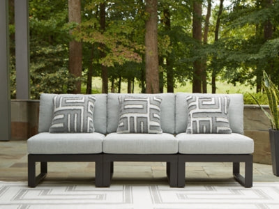 Ashley Beachloft Black Gray 3-Piece Outdoor Sectional