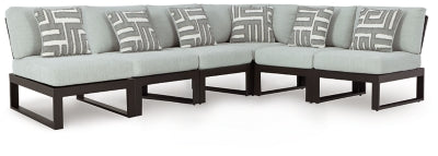 Ashley Beachloft Black 6-Piece Outdoor Sectional