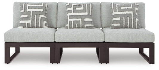 Ashley Beachloft Black Gray 3-Piece Outdoor Sectional