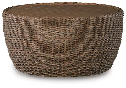 Ashley Cardiff Beach Beige Outdoor Coffee Table
