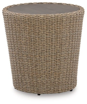 Ashley Danson Beige Outdoor End Table