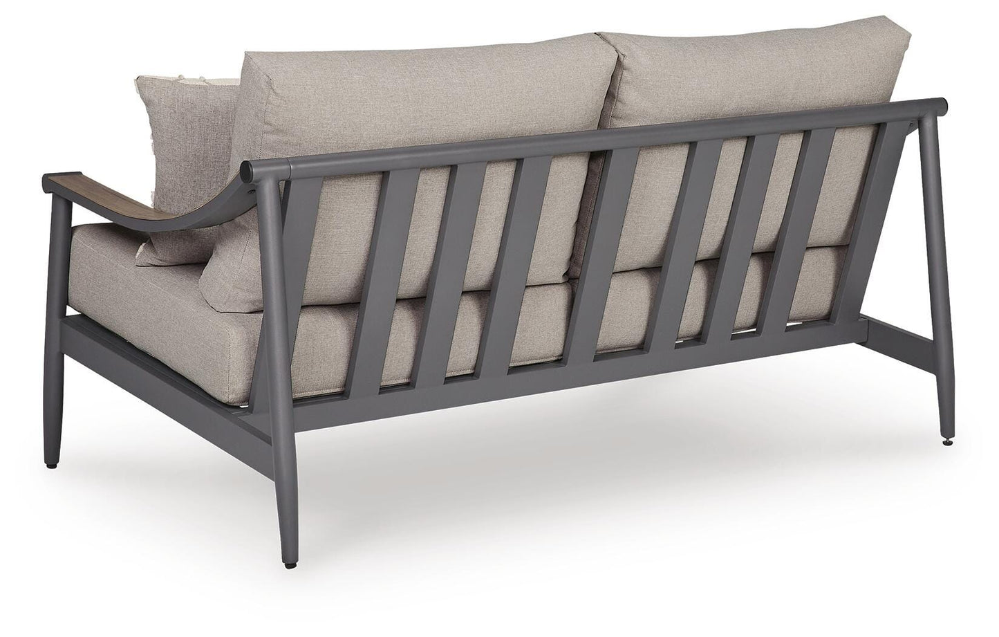 Ashley North Island Gray Outdoor Loveseat with Cushion