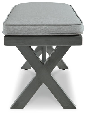 Ashley Elite Park Gray Outdoor Bench with Cushion