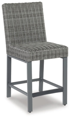 Ashley Palazzo Gray Outdoor Barstool (Set of 2)