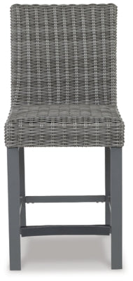 Ashley Palazzo Gray Outdoor Barstool (Set of 2)