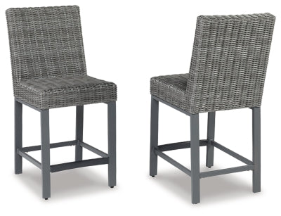 Ashley Palazzo Gray Outdoor Barstool (Set of 2)