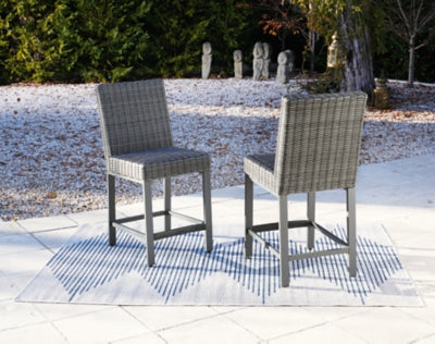 Ashley Palazzo Gray Outdoor Barstool (Set of 2)