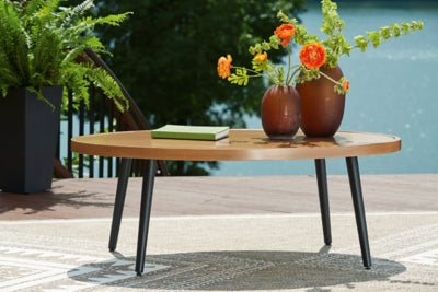 Ashley Horizon Hall Two-tone Brown Outdoor Coffee Table