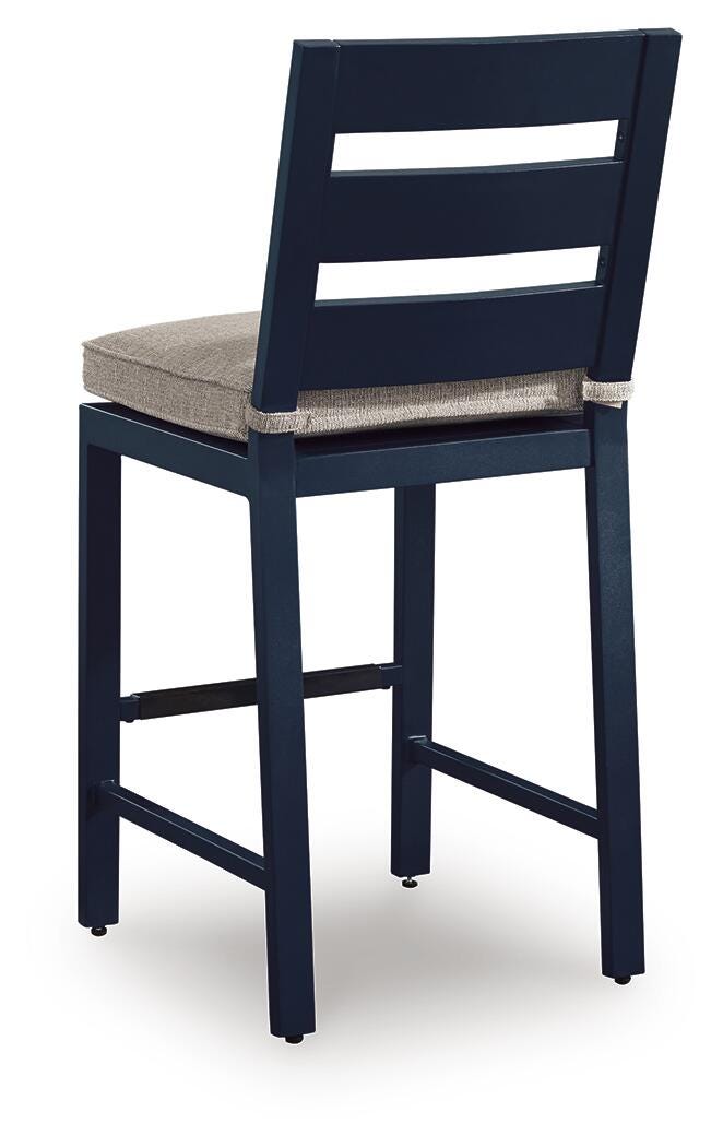 Ashley Mabry Shores Navy Blue Outdoor Counter Height Bar Stool (Set of 2)