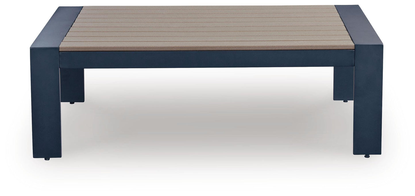 Ashley Mabry Shores Navy Blue Driftwood Outdoor Coffee Table