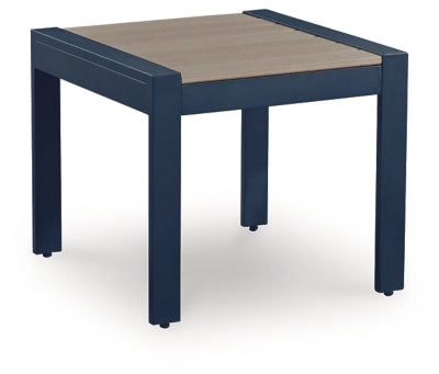Ashley Mabry Shores Navy Blue Driftwood Outdoor End Table