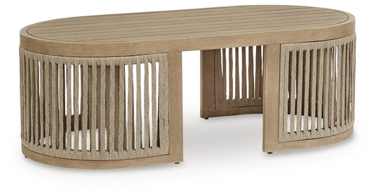 Ashley Vision Lane Beige Outdoor Coffee Table