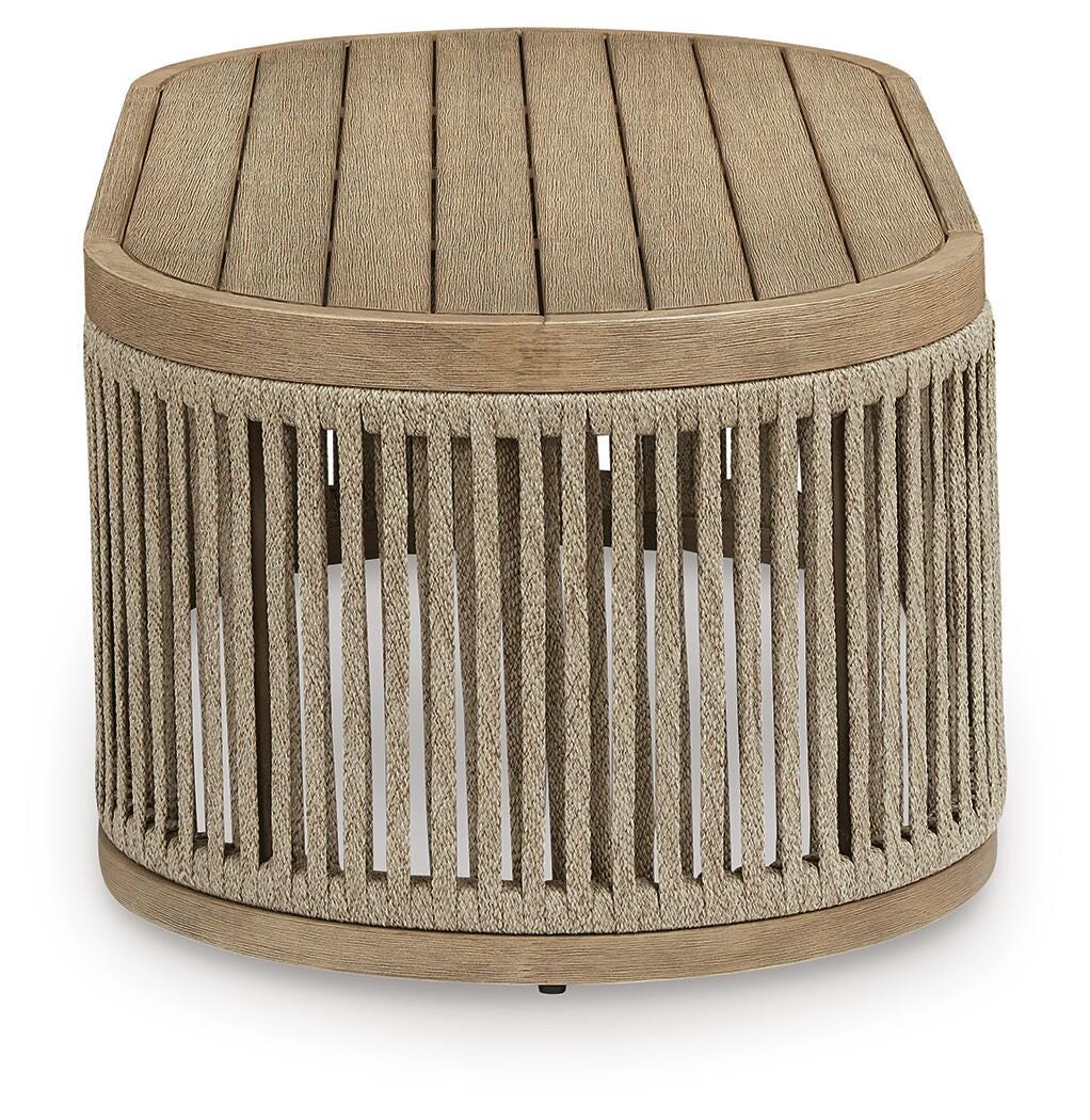 Ashley Vision Lane Beige Outdoor Coffee Table