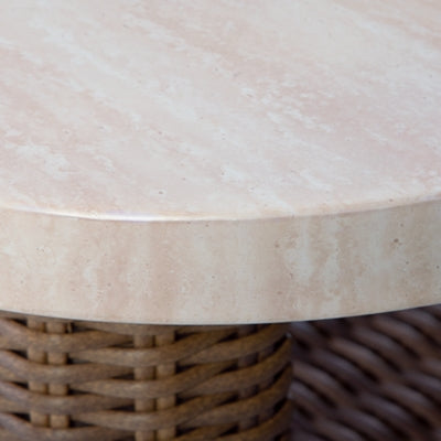 Ashley Angel Island Beige Brown Outdoor End Table