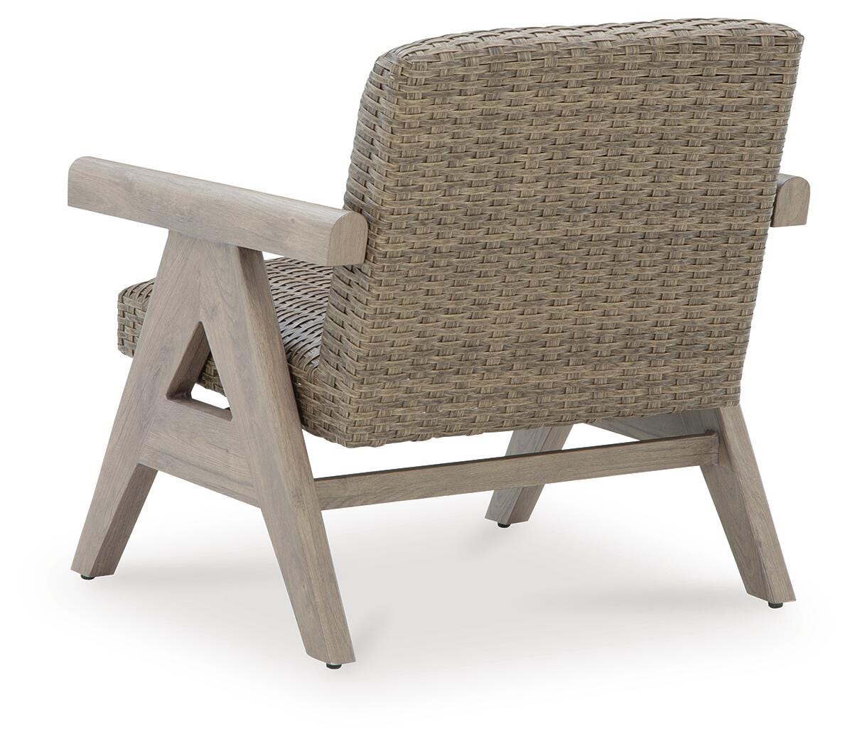Ashley Carisbo Beige Outdoor Rocking Lounge Chair