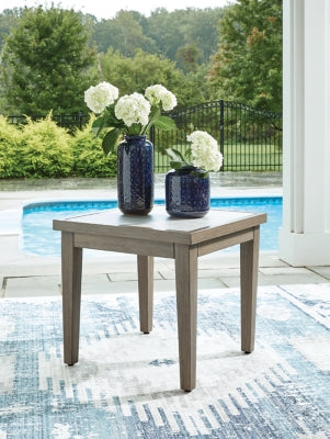 Ashley Rainier Ranch Brown Beige Outdoor End Table