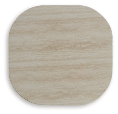 Ashley Kimora Beige Dark Brown Outdoor End Table