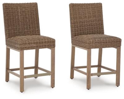 Ashley Walton Bridge Driftwood Outdoor Bar Stool (Set of 2)
