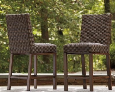 Ashley Paradise Trail Medium Brown Bar Stool (Set of 2)