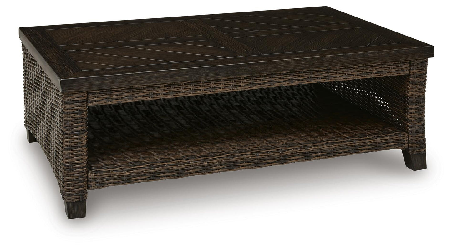 Ashley Drakes Beach Dark Brown Outdoor Coffee Table