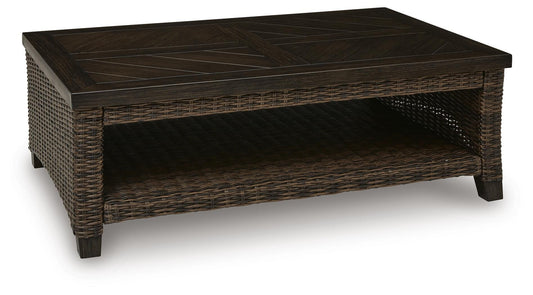 Ashley Drakes Beach Dark Brown Outdoor Coffee Table