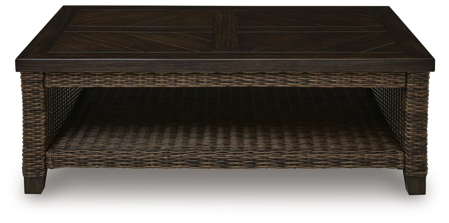 Ashley Drakes Beach Dark Brown Outdoor Coffee Table