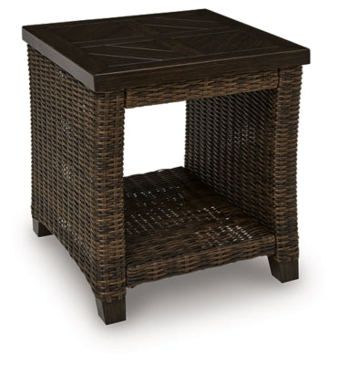 Ashley Drakes Beach Dark Brown Outdoor End Table