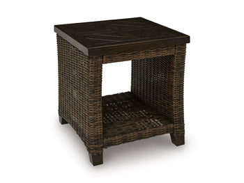 Ashley Drakes Beach Dark Brown Outdoor End Table