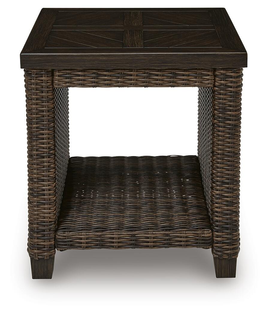 Ashley Drakes Beach Dark Brown Outdoor End Table