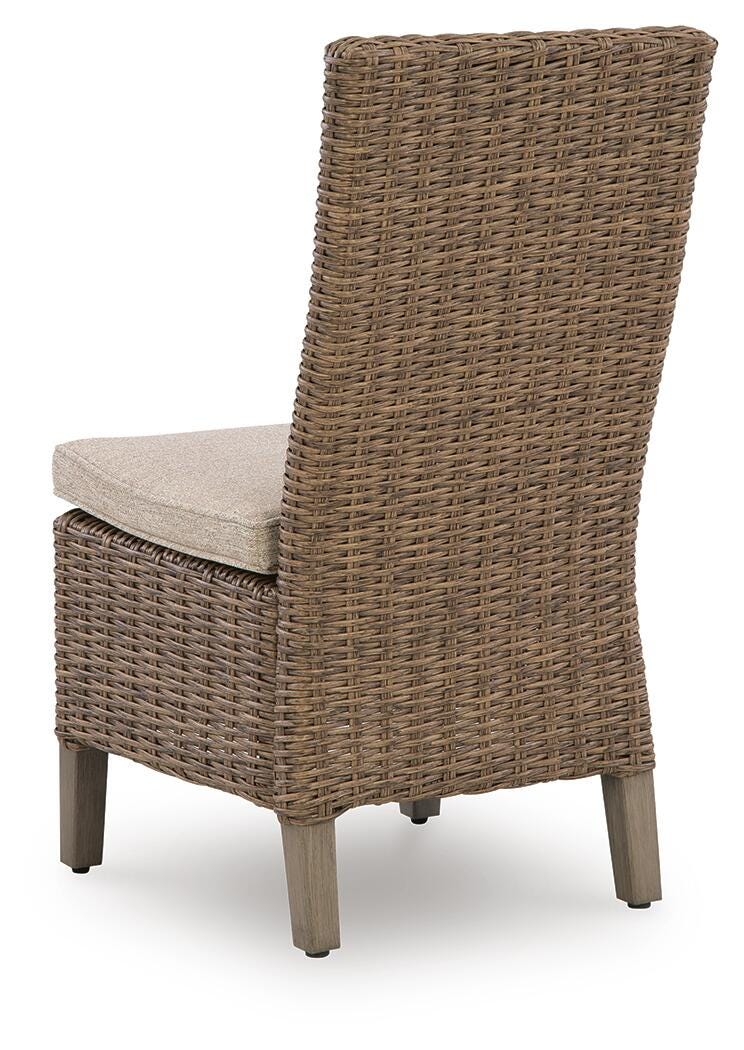 Ashley Revare Beach Beige Side Chair with Cushion (Set of 2)