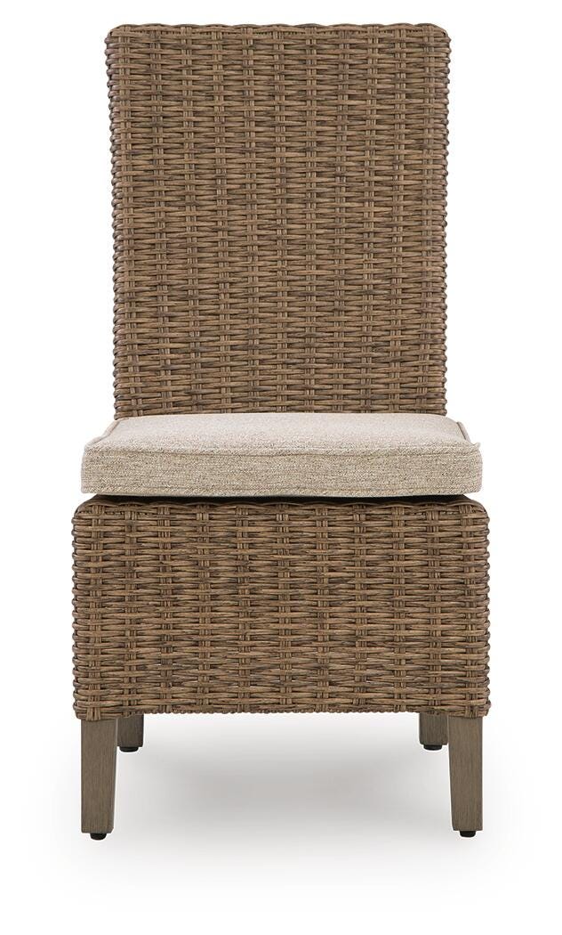 Ashley Revare Beach Beige Side Chair with Cushion (Set of 2)