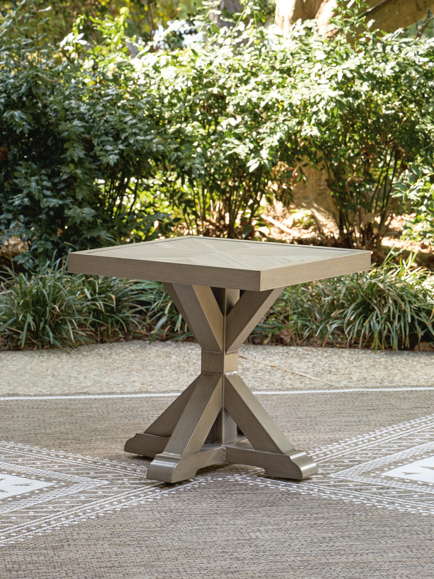 Ashley Revare Beach Beige Outdoor End Table