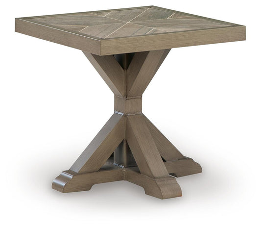 Ashley Revare Beach Beige Outdoor End Table