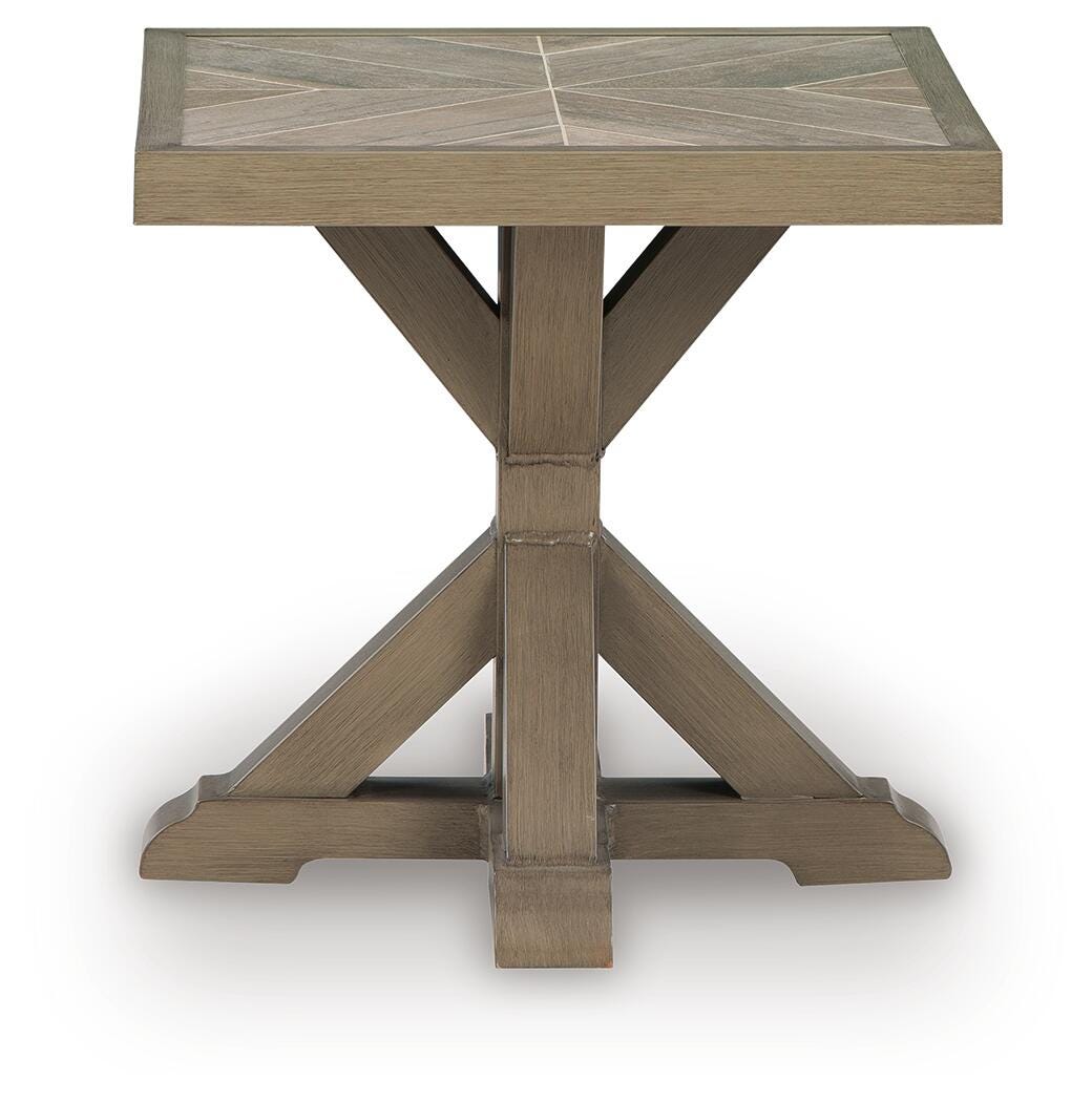 Ashley Revare Beach Beige Outdoor End Table