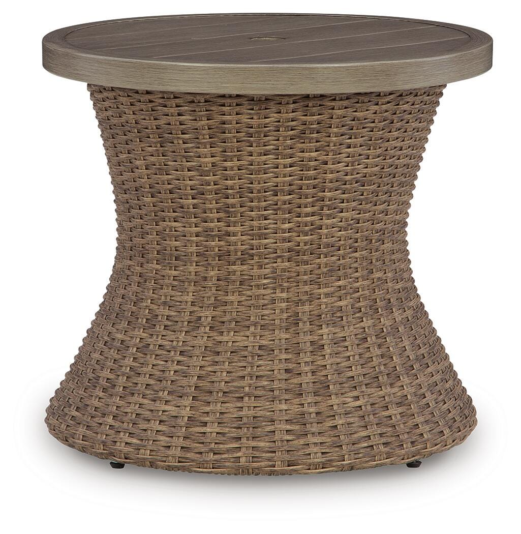 Ashley Revare Beach Beige Outdoor End Table