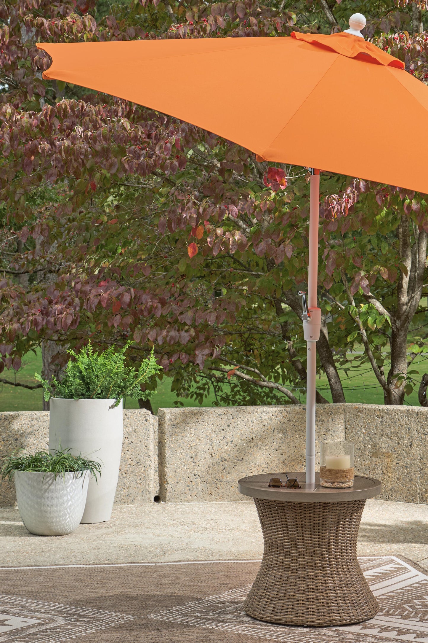 Ashley Revare Beach Beige Outdoor End Table