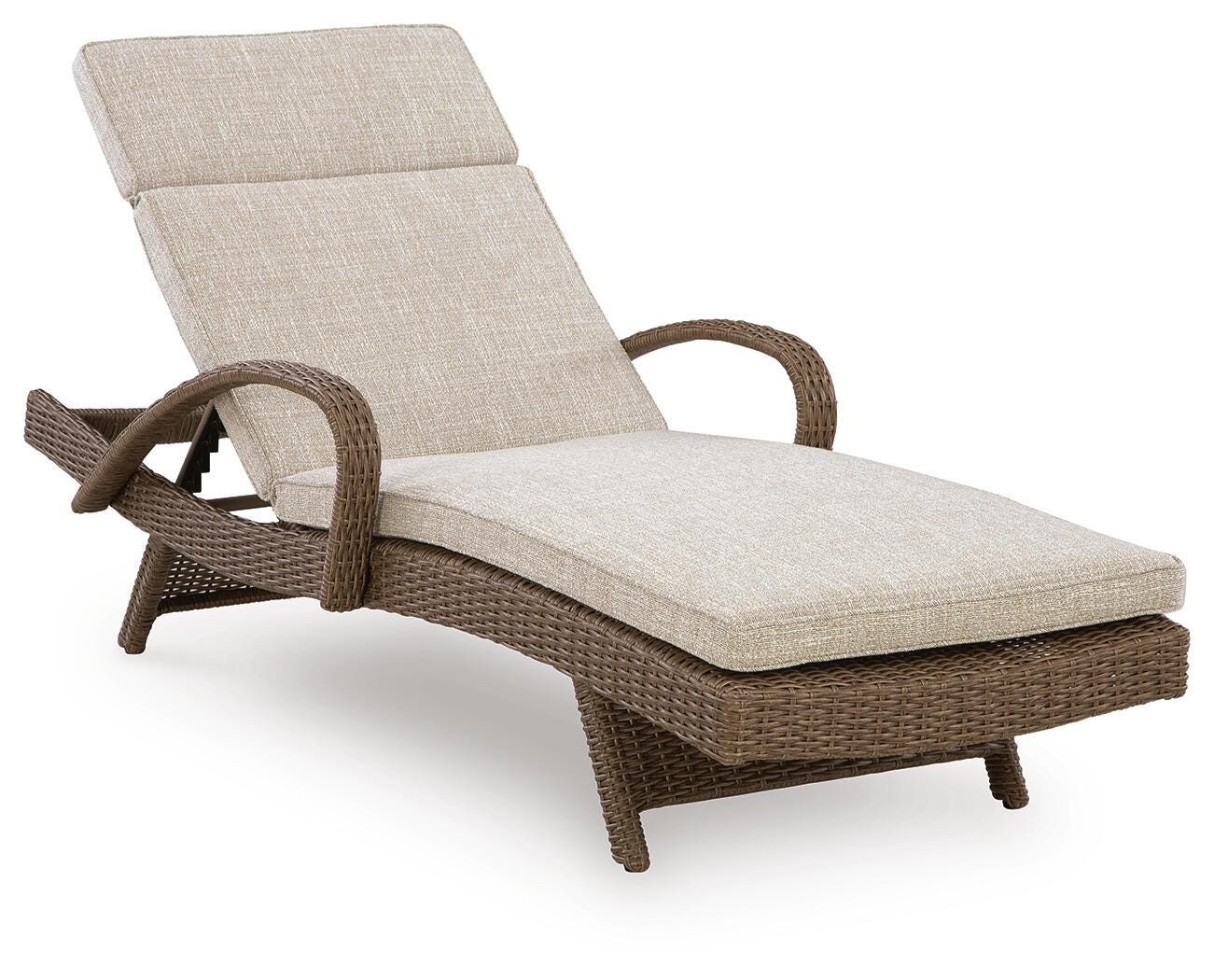 Ashley Revare Beach Beige Chaise Lounge with Cushion