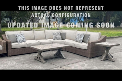 Ashley Revare Beach Beige Outdoor End Table