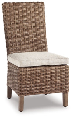 Ashley Beachcroft Beige Outdoor Side Chair with Cushion (Set of 2)