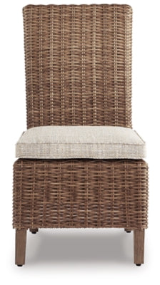 Ashley Beachcroft Beige Outdoor Side Chair with Cushion (Set of 2)