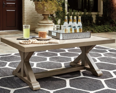 Ashley Beachcroft Beige Outdoor Coffee Table