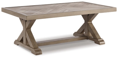Ashley Beachcroft Beige Outdoor Coffee Table