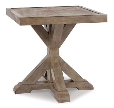 Ashley Beachcroft Beige Outdoor End Table