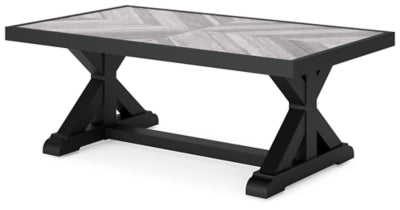 Ashley Beachcroft Black Light Gray Outdoor Coffee Table