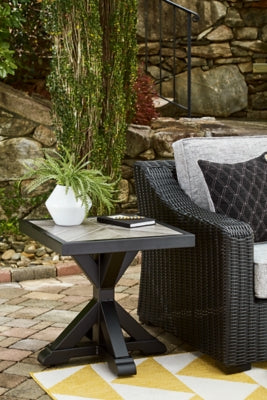 Ashley Beachcroft Black Light Gray Outdoor End Table